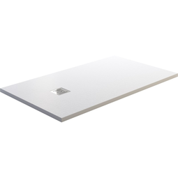 RECEVEUR ARDESIA PLUS 120x90cm BLANC GRILLE+BONDE EXTRA PLATE REF:3840