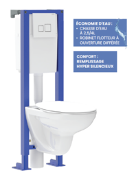 PACK WC SUSPENDU OPALE COMPLET Réf. 10014626