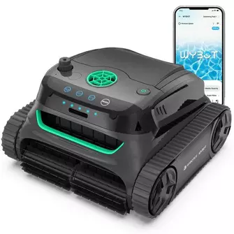ROBOT PISCINE SANS FIL WYBOT S2 FOND PAROIS ET LIGNE D'EAU