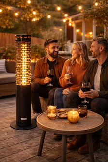 CHAUFFAGE TERRASSE A PELLETS  PATIOHEAT 10.7 KG / 26x26x95 cm / Usage extérieur