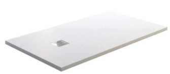 RECEVEUR ARDESIA PLUS 90X90 BLANC GRILLE+BONDE EXTRA PLATE    REF:3831