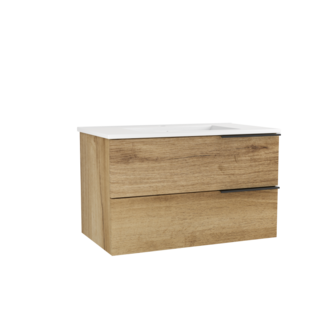 MEUBLE CELTIC 800cm CHÊNE DORE 2 TIROIRS meuble + vasque