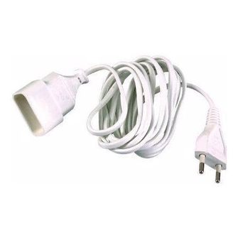 PROLONGATEUR HO3 VVH2 F 2X0,75 MM2 5 ML BLANC