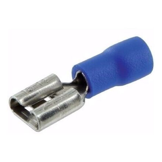 10 CLIPS FEMELLE BLEU  DIAM 6,35 MM