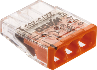 WAGO BORNE 3 CONDUCTEURS FIL RIGIDE /100