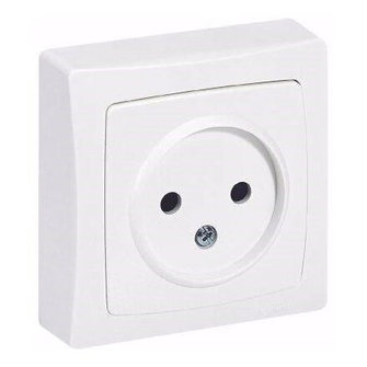 PRISE 2 POLES BLANC ASL