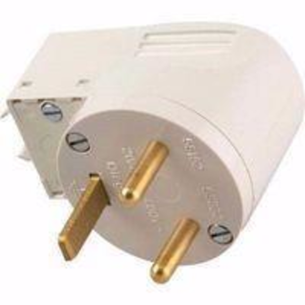 FICHE 20A 2P+T LATERALE BLANC MALE