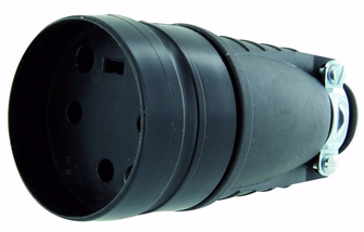 FICHE 20A 3P+T CAOUTCHOUC NOIR FEMELLE