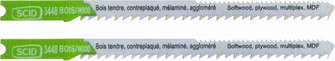SCID LAME SCIE SAUTEUSE BOIS 75MMX2,5  U COUPE PROPRE ET COURBE           CARTE 2