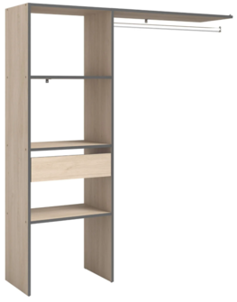 DRESSING COLONNE + PENDERIE CHENE 161x180x40CM