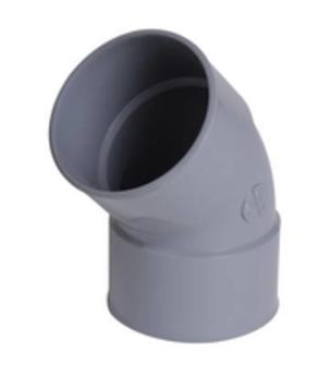 COUDE PVC FEMELLE-FEMELLE  45  D. 80