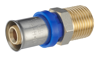 RACCORD DROIT MALE 3/8 D 16 MULTI COUCHE A SERTIR