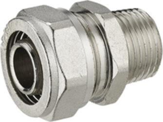 RACCORD DROIT MALE 1/2 D.20 MULTI COUCHE A COMPRESSION