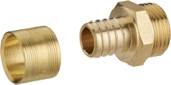 RACCORD DROIT MALE 3/4 D.20 PER A GLISSEMENT