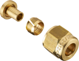 RACCORD DROIT FEMELLE MOBILE 3/8 D.12 PER A COMPRESSION