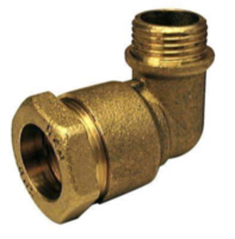 RACCORD PE LAITON COUDE M 3/4 D.25