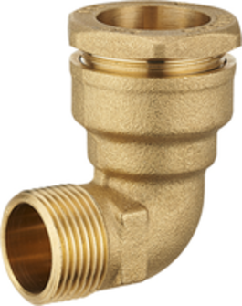 RACCORD PE LAITON COUDE M 1   D.32