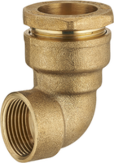 RACCORD PE LAITON COUDE F 1/2 D.20