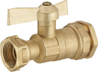 RACCORD PE LAITON VANNE F 3/4 D.32 ECROU LIBRE