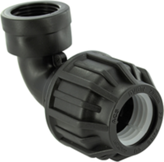 RACCORD PE PLASTIQUE COUDE F 1   D.32