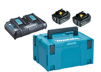 #MAKITA PACK ENERGIE BL1850B 18V 5AH 2 BATTERIES/1 CHARGEUR DOUBLE DC18RD