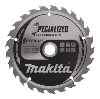 MAKITA LAME SCIE CIRCULAIRE BOIS EFFICUT 165x20mm/25D