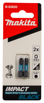 MAKITA EMBOUT IMPACT BLACK PZ3 25mm 2 PIECES