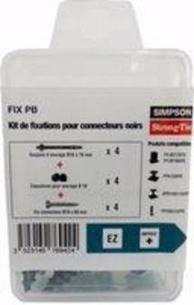 KIT FIXATIONS CONNECTEURS     BLISTER 15 FINITION NOIRE                   SIMPSON