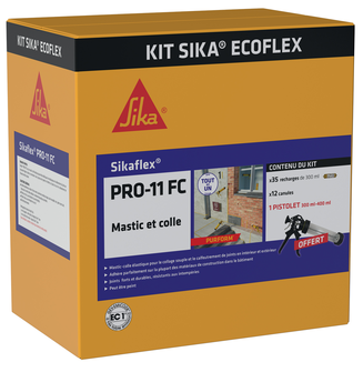 KIT SIKA ECOFLEX (SIKAFLEX 11FC + PIST.) Marron (35 recharges)