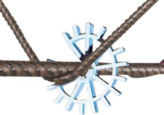 CALE A BETON RONDE ENROBAGE 25 MM / 100 FERS 8 A 12 MM / VERTICAL OU HORIZONTAL