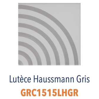 CARRELAGE LUTECE HAUSSMANN GRIS 15X15 (CARTON DE 0,56M²)   REF:GRC1515LHGR