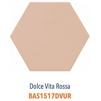 CARRELAGE DOCE VITA 15X17CM ROSSA (CARTON DE 0,50M²)       REF:BAS1517DVUR