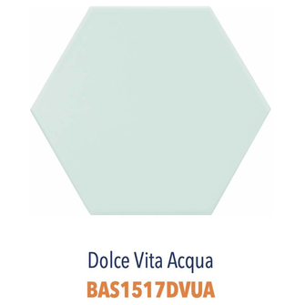 CARRELAGE DOCE VITA 15X17CM ACQUA (CARTON DE 0,50M²)       REF:BAS1517DVUA