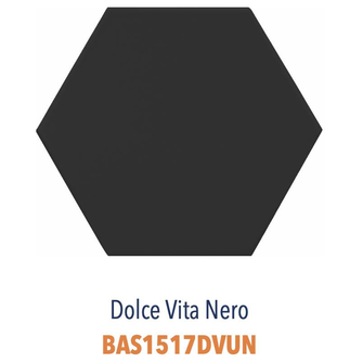 CARRELAGE DOCE VITA 15X17CM NERO (CARTON DE 0,50M²)       REF:BAS1517DVUN