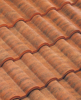 #TUILE ROMANE SANS (ref.110) ROUGE VIEILLI