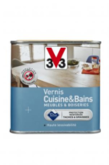 V33 VERNIS CUISINE/BAINS SATIN 0,5L Incolore